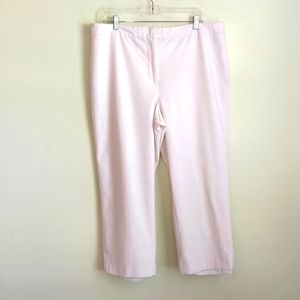 Talbots Heritage White fully lined flat front cropped capris pants sz 16